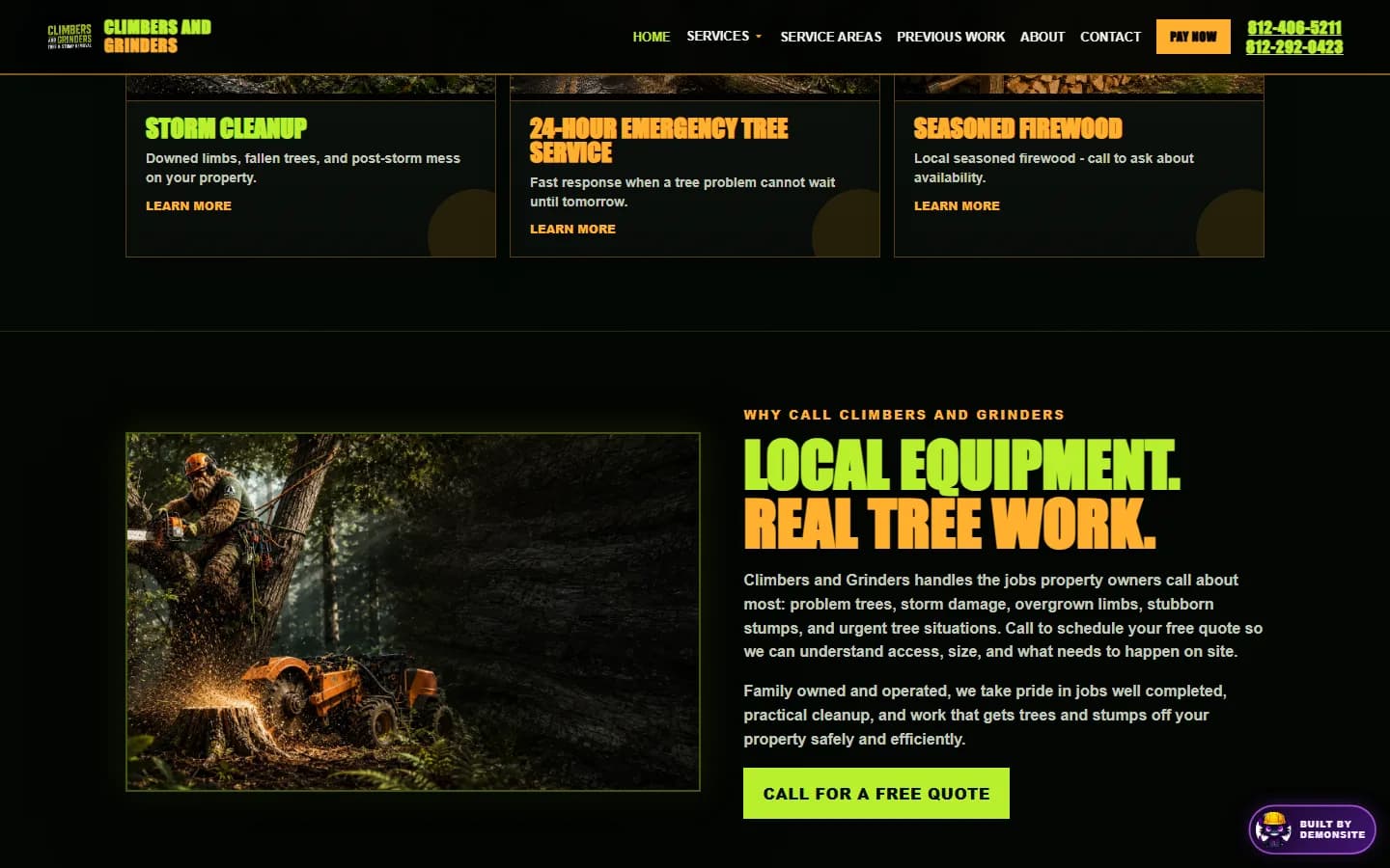 Climbers & Grinders website detail