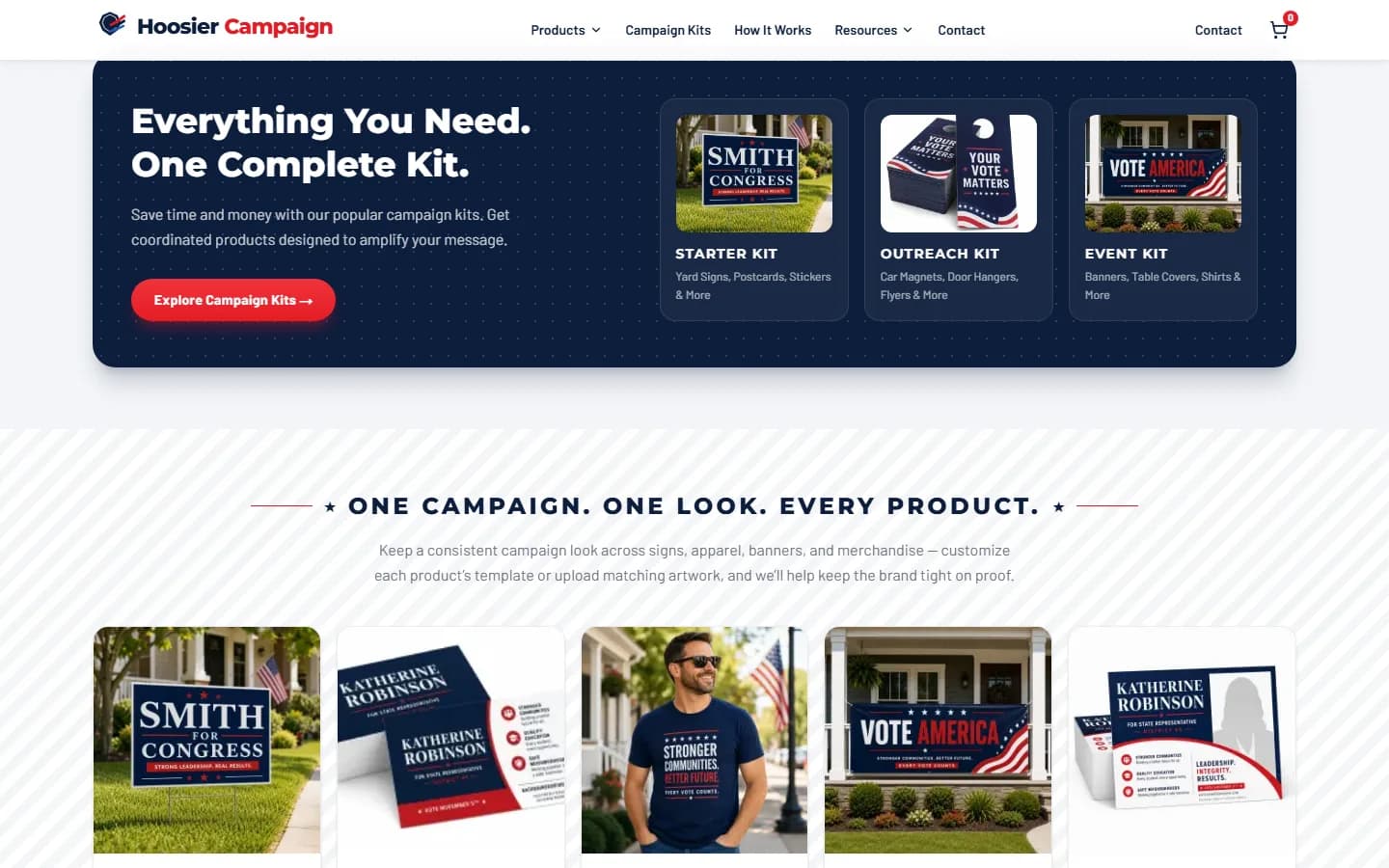 Hoosier Campaign product detail section