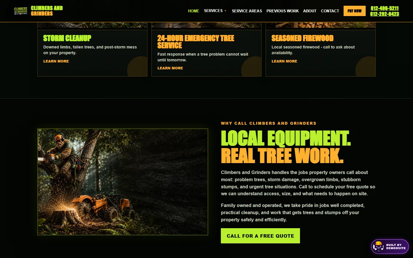 Climbers & Grinders website detail